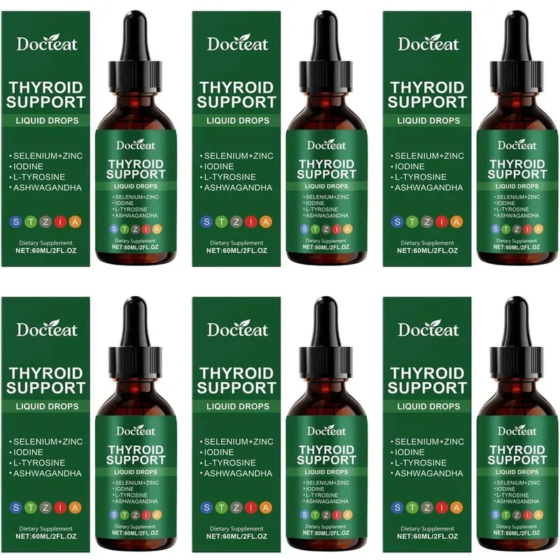 Docteat Thyroid Support Liquid Drops with Selenium Zinc Iodine L-Tyrosine & Ashwagandha Dropper Design for Daily Use 60 ML — image 11