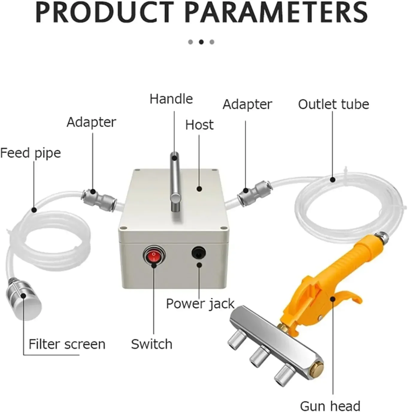 Pompe d'injection de solution saline électrique 65W, Machine à décaper la viande, seringue marinée, processeur de viande domestique — image 3