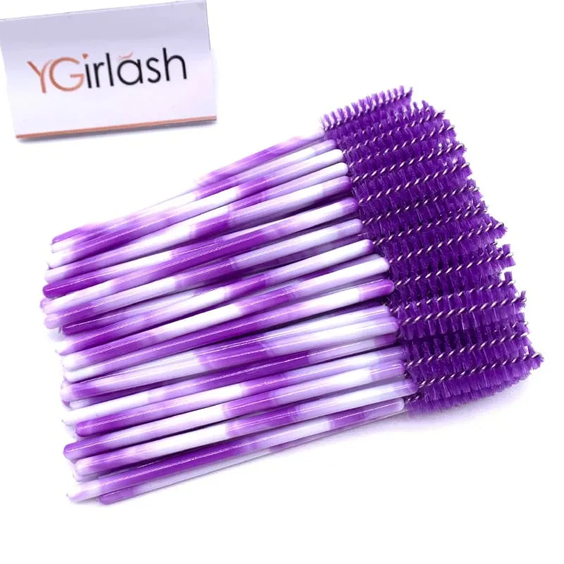 YGirlash 50Pcs Lash Swans Aplikator Bulu Mata Kristal Pemegang Berlian Pakai Nilon Tongkat Maskara Berus Alat Kosmetik