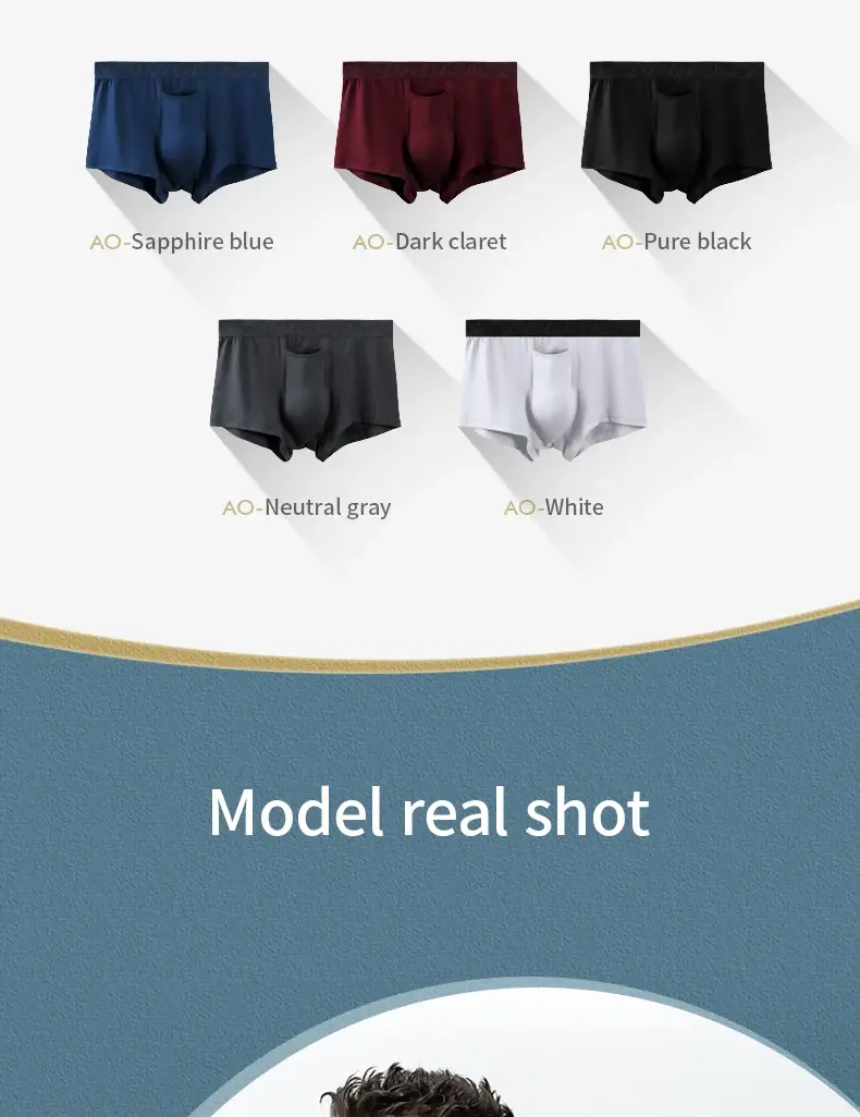Gun split Briefs Men Modal Summer Breathable Sports boxers Ice Silk ice bag shorts — image 17