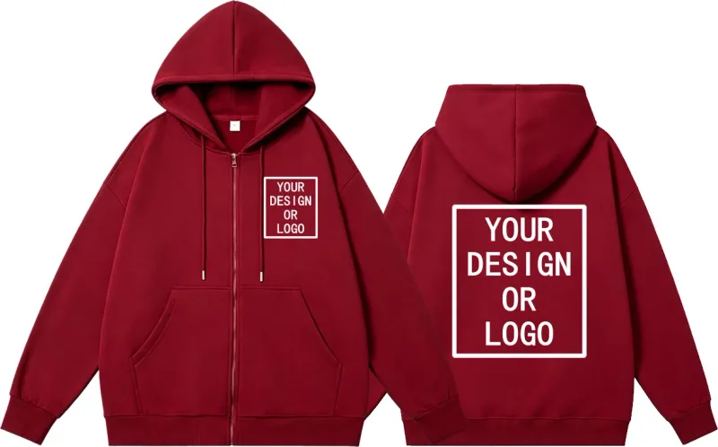 Personnalisez votre propre logo/photo Personnalisé Personnalisé Homme Femme Bricolage Fermeture Éclair Sweat à capuche Décontracté Sweat à capuche Nouveau Pull — image 11