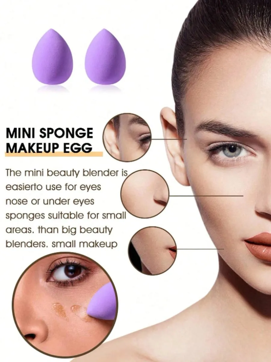 3/20/60Pcs Tragbare Wiederverwendbare Wasser Tropfen Form Mini Mixer Schwamm Schönheit Kosmetische Foundation Kosmetik Schwamm Make-up Mixer — image 3