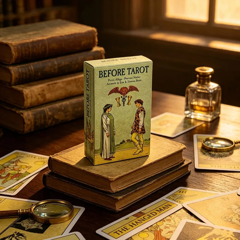 Before Tarot Deck, 78 Tarotkarten, englische Visionen, mysteriöse Wahrsagerei, Brettspiel, Kartenspiel, spirituelles Zubehör für Tarot-Liebhaber — image 2