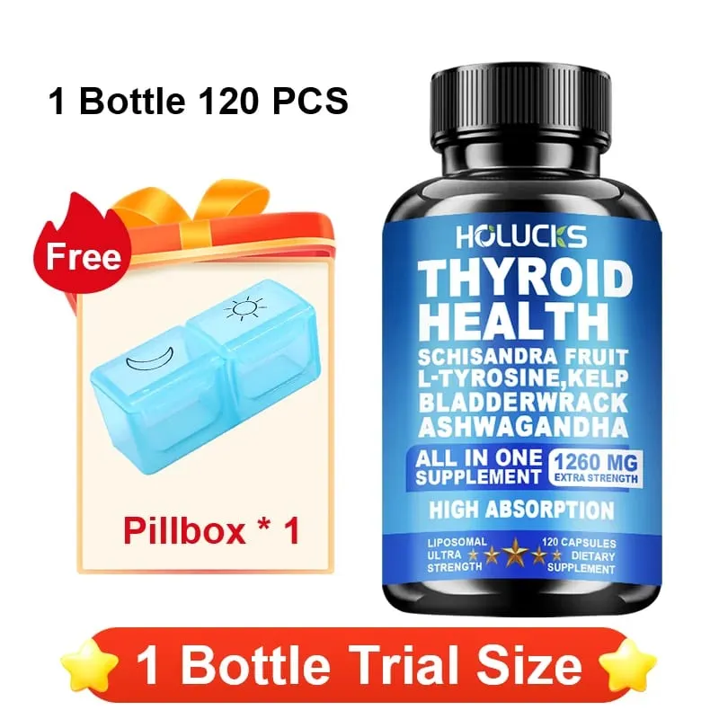 Organic Thyroid Function Support Capsules with L-Tyrosine Kelp for Immune System Metabolism Daily Energy & Mental Focus — image 11