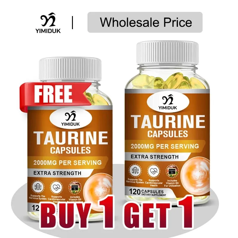 ซื้อ 1 แถม 1 ฟรี! อาหารเสริมทอรีนระดับพรีเมียมเพื่อการโฟกัสและการออกกำลังกาย ช่วยเพิ่มความอดทน ลดความเหนื่อยล้าและการทำงานของหัวใจและหลอดเลือด — image 1