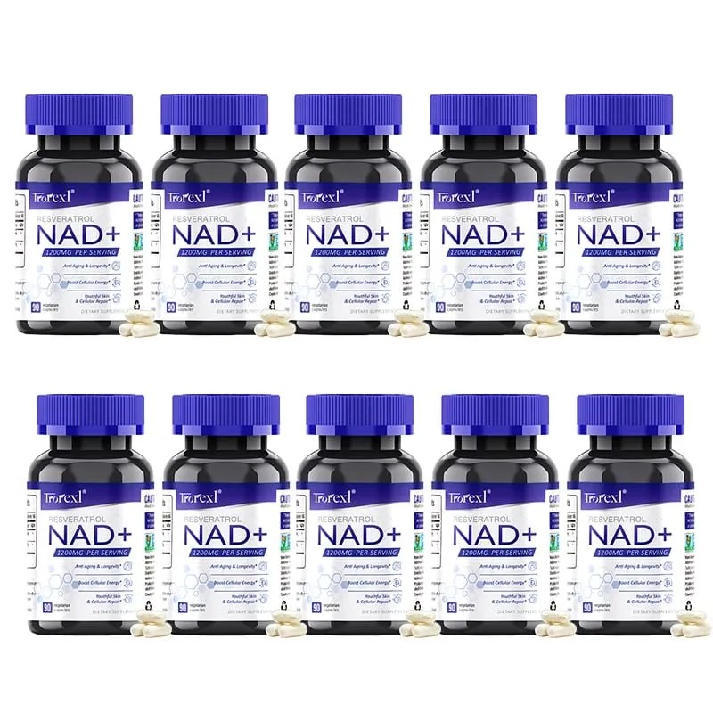 NAD + Doplněk resveratrolu NAD Plus Boosting – podporuje buněčnou energii, metabolismus proti stárnutí, zdraví pokožky — image 11