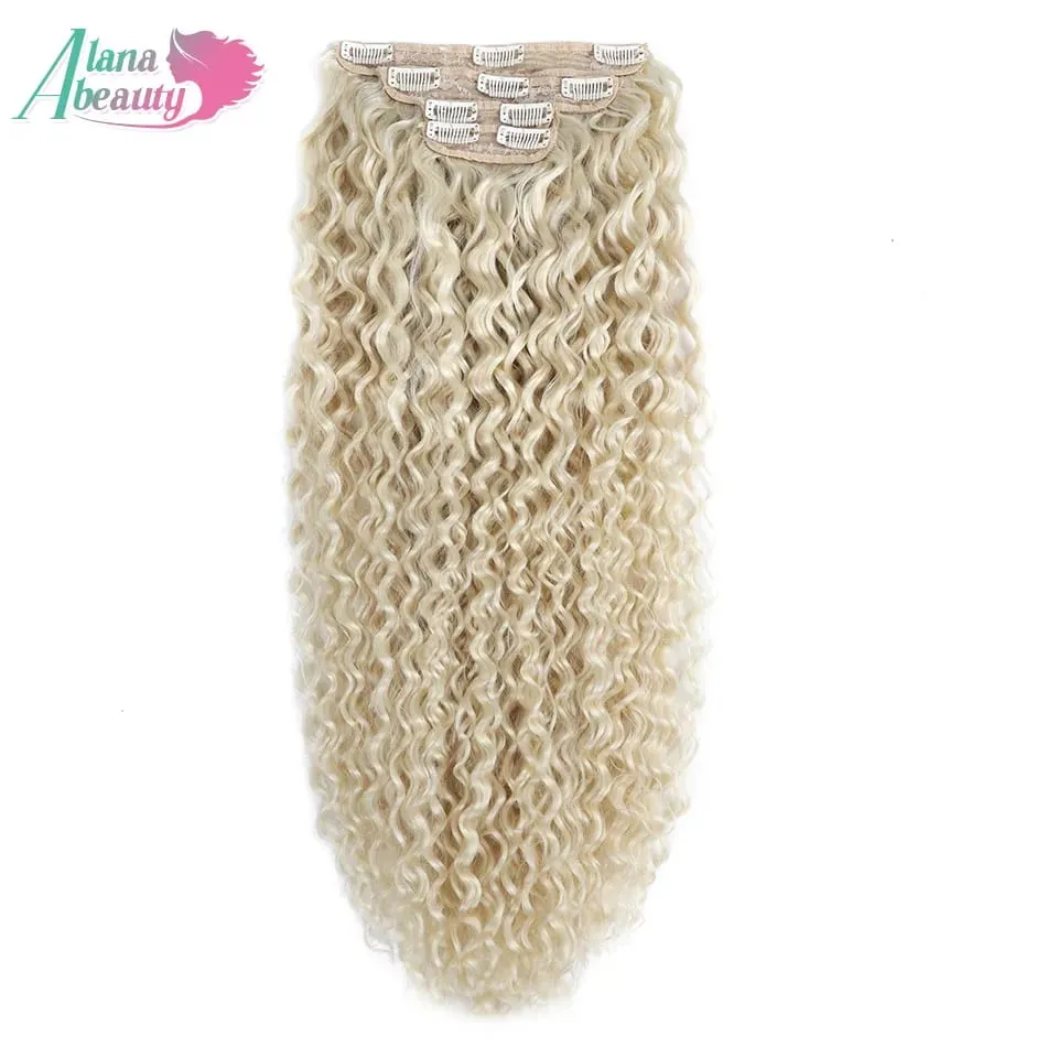 Alana 28inch Synthetic Long Water Curly Clip In Hairpieces Hair Extensions Kinky Curly Clip-in Hair Heat Resistant Organic Fiber — image 5