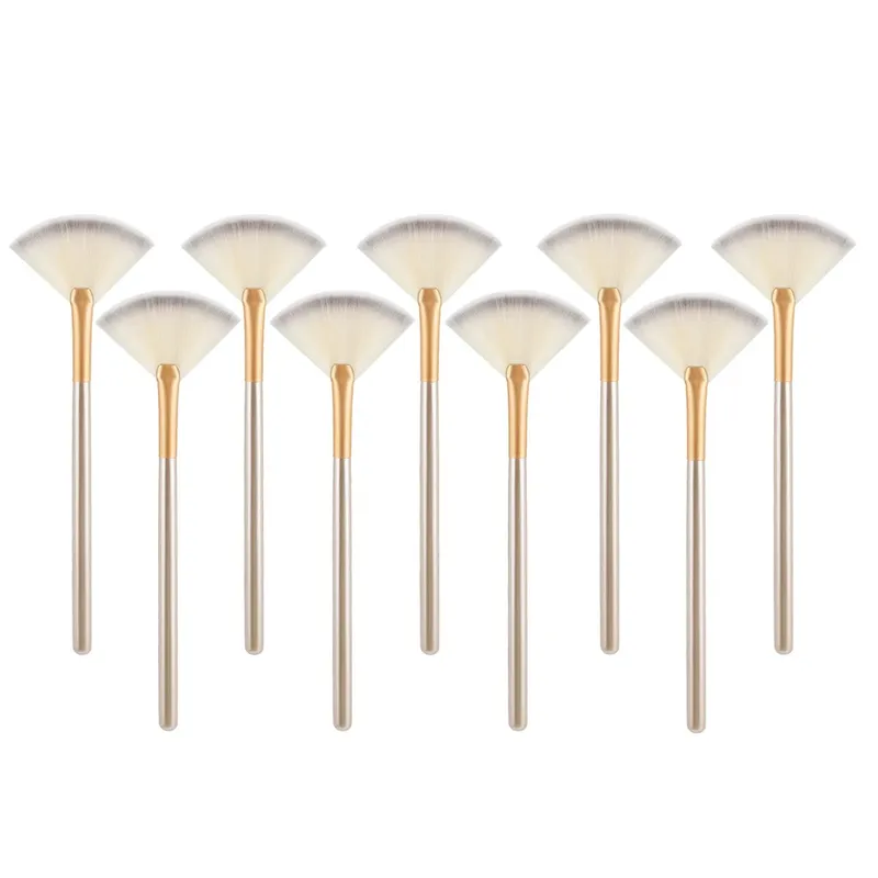 New Practical Facial Brushes Fan Makeup Brushes Soft Portable Mask Brushes Cosmetic Tools for Ladies Girls Nail Charm Beaut — image 8