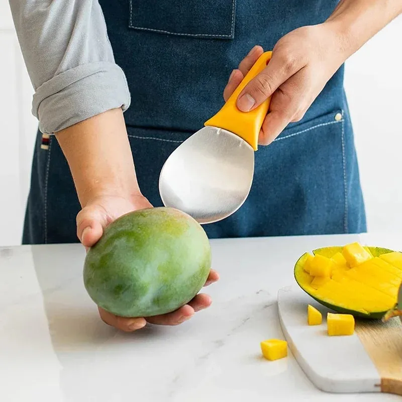 Cortador de Mango multifuncional, cuchara para fruta, cuchillo para cortar sandía, herramientas para cortar Mango, cuchara en cubitos, utensilios de cocina, 1 ud. — image 3