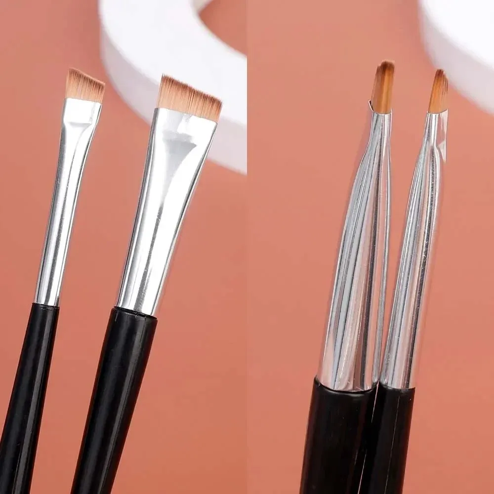 1/10pcs Double Head Blade Eyeliner Berus Kening Mudah Alih Lembut Leper Halus Pelapik Kening Kontur Alis Berus Solek Set Alatan — image 6