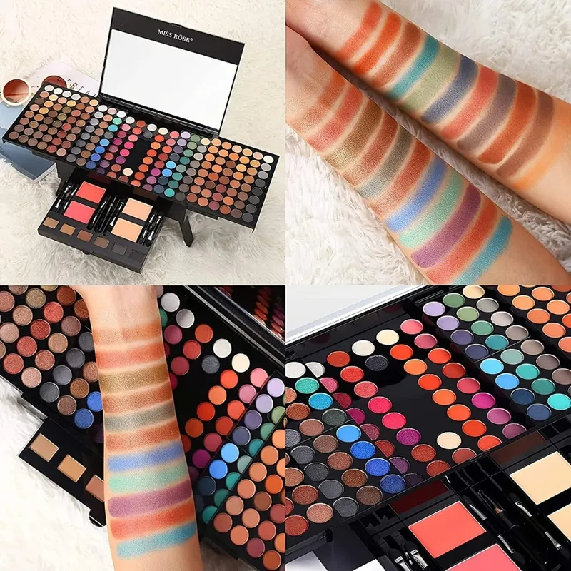 Klavieretui mit 180 Farben, Lidschatten-Puder-Rouge-Set, Make-up-Platte, Multifunktions-Make-up-Box, Geschenk, langlebig und tragbar