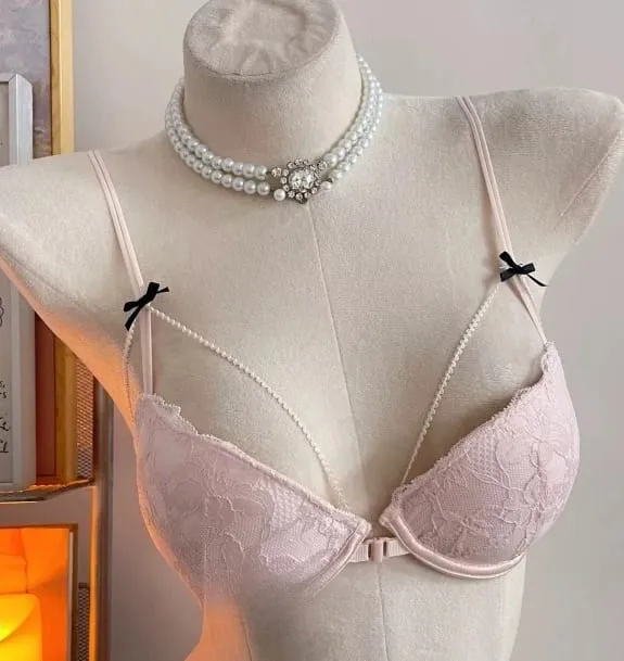 Womens Beauty Back Lace Bra Voorsluiting Ontwerp Geen beugel Dunne bandjes Ademende lingerie voor kleine buste 32-38 Vrijetijdskleding