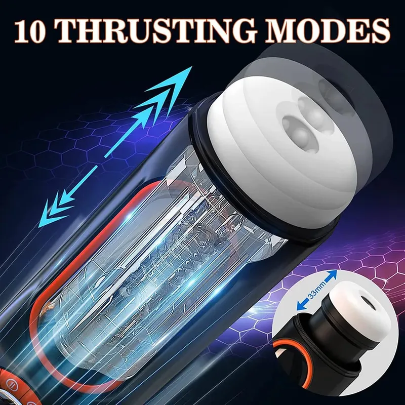 6 in1 Tự Động Kính Thiên Văn Hút Rung Masturbators Cho Nam Âm Hộ Âm Đạo Cho Nam Thật BF Đồ Chơi Tình Dục Cho Nam — image 5