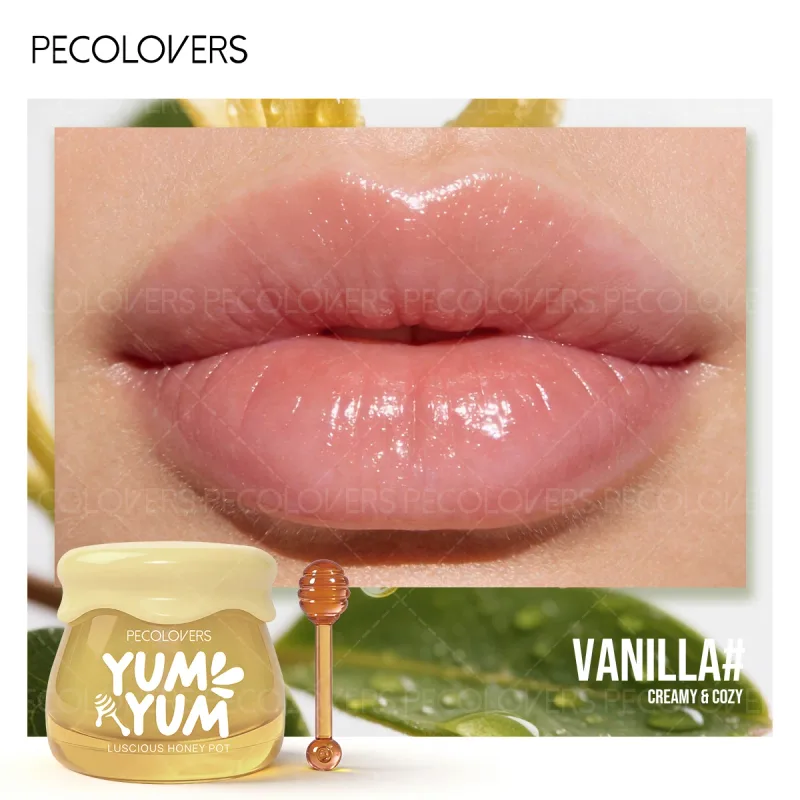 1PC Gincu Periuk Madu Buah Dapat Melembapkan Bibir Untuk Masa Yang Lama dan Boleh Di Sapu Berulang Kali Untuk Menyuburkan Bibir dan Mekap Bibir — image 7