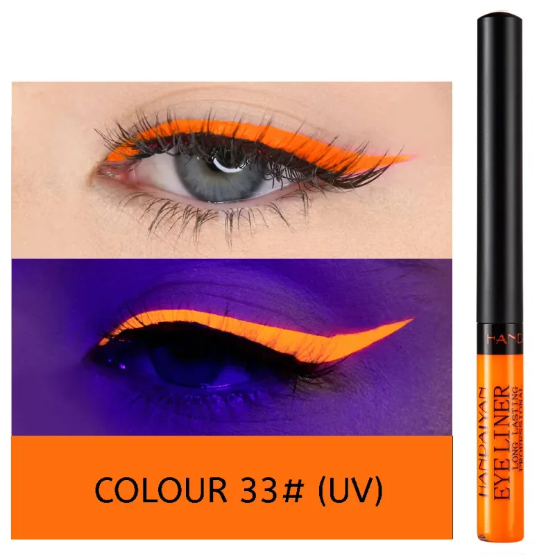 UV Light Neon Eyeliner Pen Eyes Makeup Red Waterproof Liquid Color Eye Liner Pencil Make Up Cosmetics Yellow Matte Purple Pen — image 23