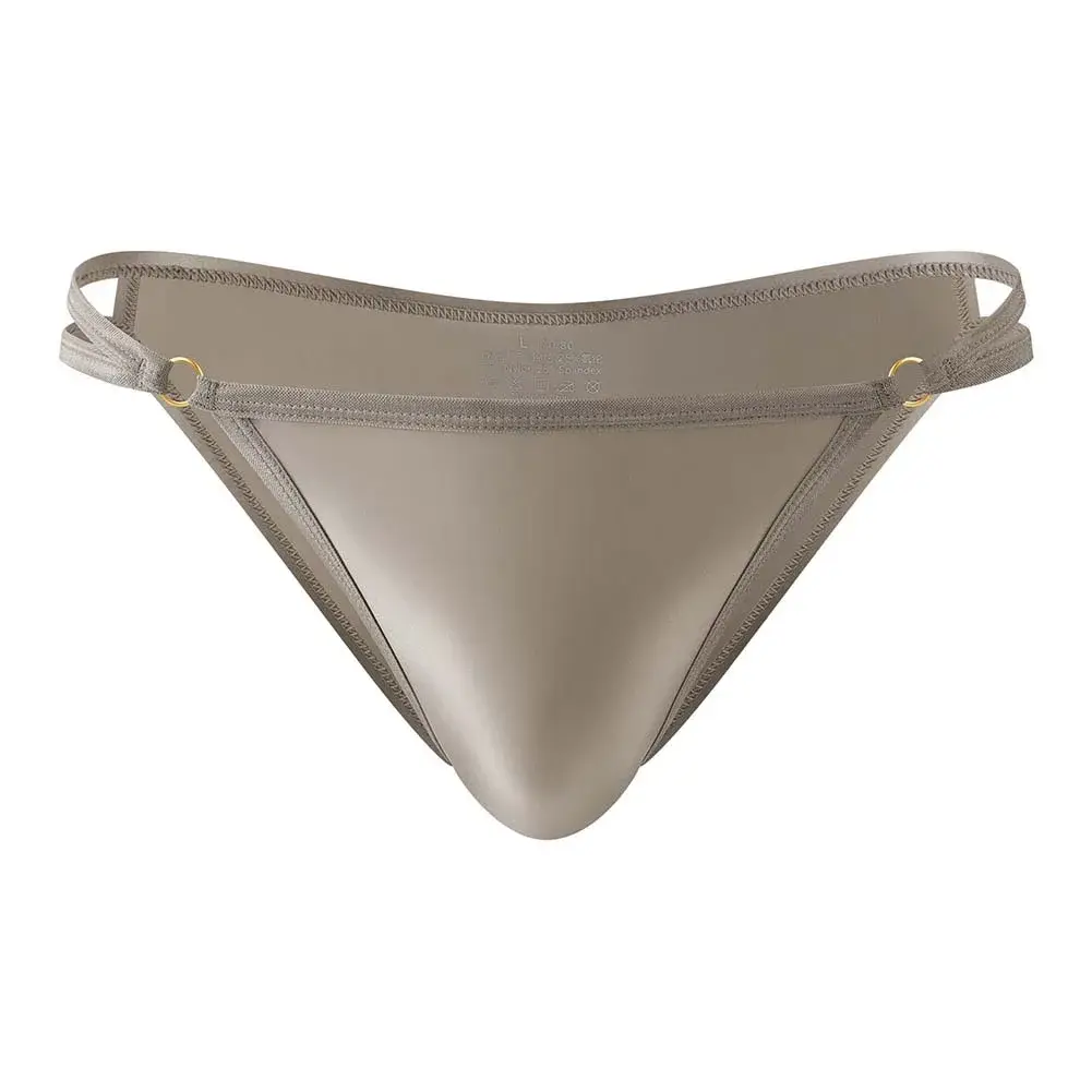 Men's Shiny Satin Low Rise Briefs Half Wrapped Buttocks U Shaped Pouch Comfort Underwear Stretch Fabric Size M 2XL — image 1