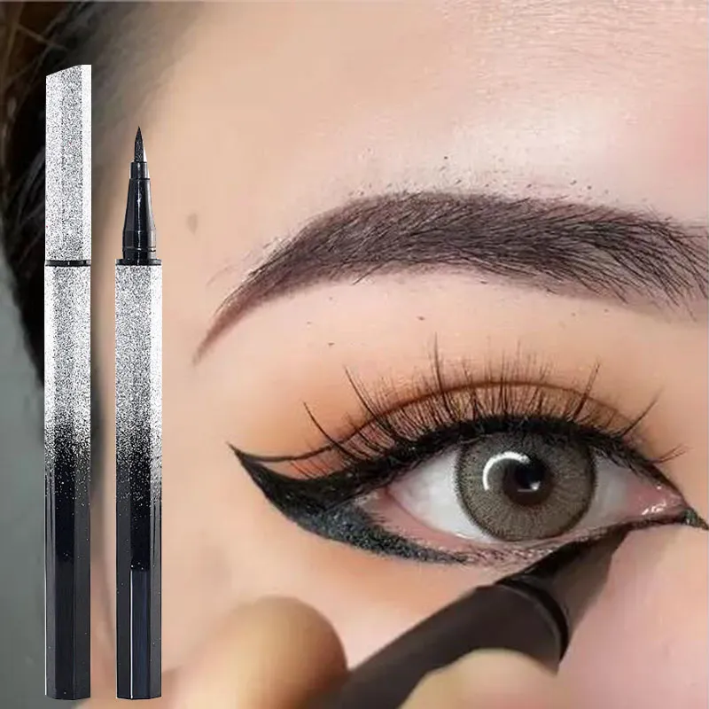 Ultra-thin Waterproof Liquid Eyeliner แต่งหน้าเกาหลีสำหรับผู้หญิง Quick Dry Smooth Eye Liner Long Last Lower Eyelash ปากกาเครื่องสำอาง — image 3