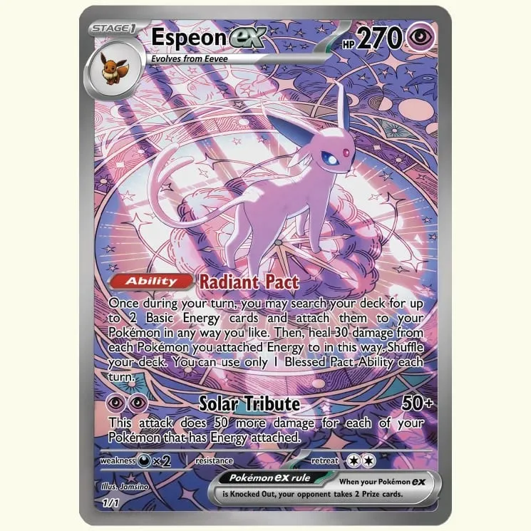 DIY Espeon Umbreon ex 2Pcs Foil Texture Cards English Version Collectible Grade Premium Anime TCG Collection Cards