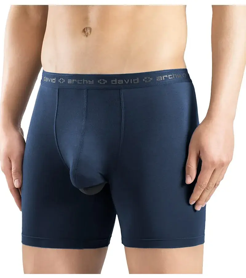 David Archy Lot de 3 boxers pour homme sous-vêtements basiques en micromodal doux et respirants à double poche à séchage rapide pour sport et fitness — image 6