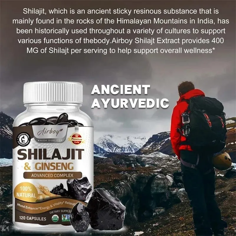 Shilajit - Peningkatan Energi Meningkatkan Kinerja Meningkatkan Kesehatan Jantung dan Sirkulasi Darah — image 4