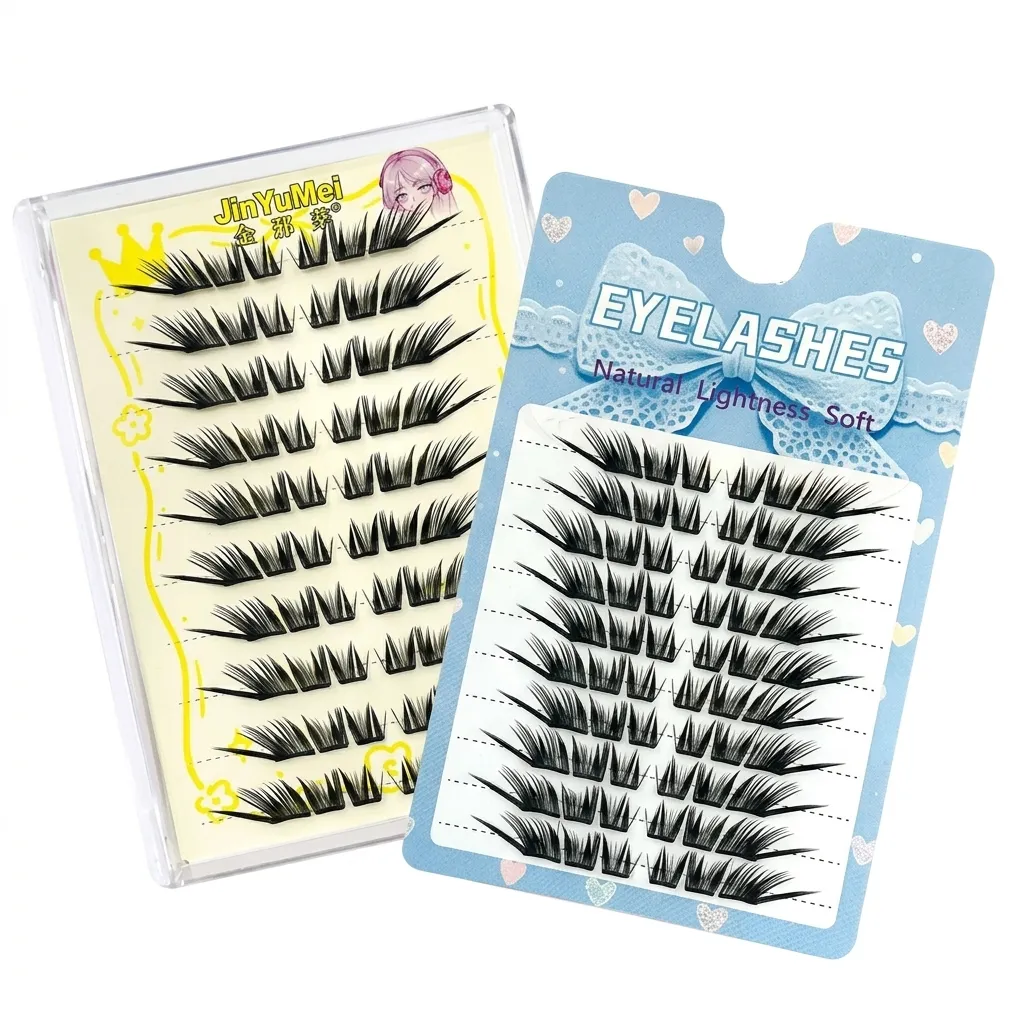 Zufällige Paket Cluster falsche Wimpern natürliches Volumen C Curl Wimpern für Anfänger tägliches Make-up Matte Make-up Augen Makup-Tools — image 6