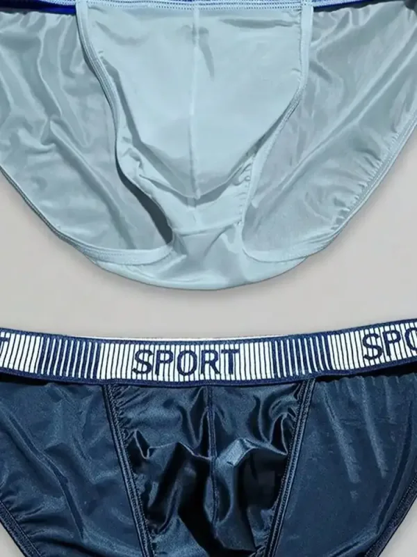 2 pçs básico casual esportes tecido de malha macio cor sólida cintura baixa secagem rápida esportes masculinos legal gelo seda breve