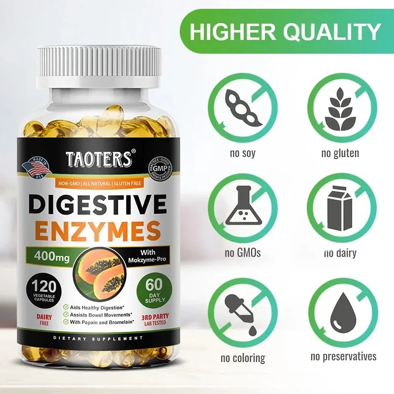 Enzim Pencernaan - Membantu Pergerakan Usus Metabolisme Pencernaan Nutrien dan Kesihatan Usus untuk Lelaki dan Wanita Dewasa — image 7