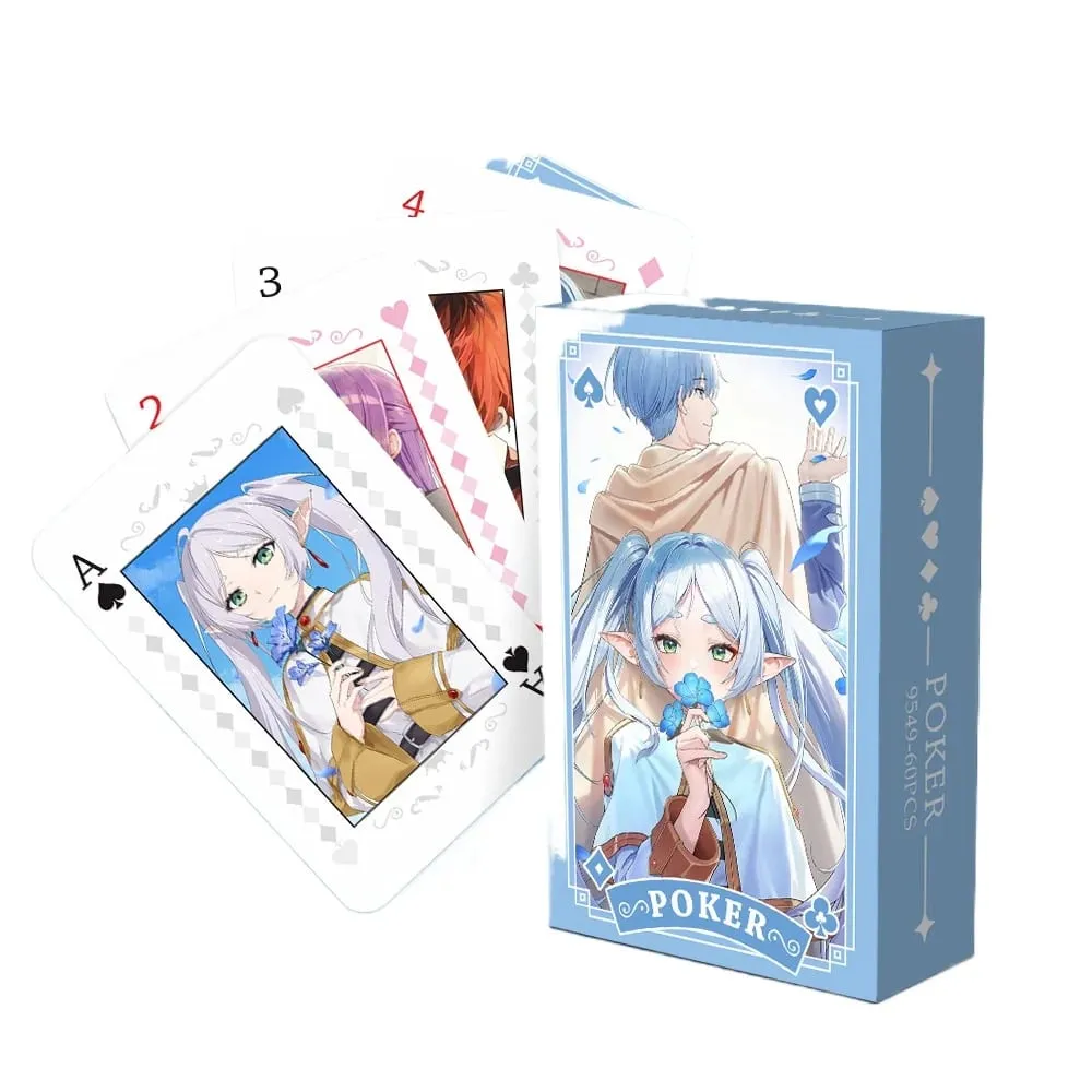 Jouet de Poker animé Frieren aux funérailles, cartes de jeu Frieren Himmel Cosplay, couverture rigide, cadeau de collection — image 2