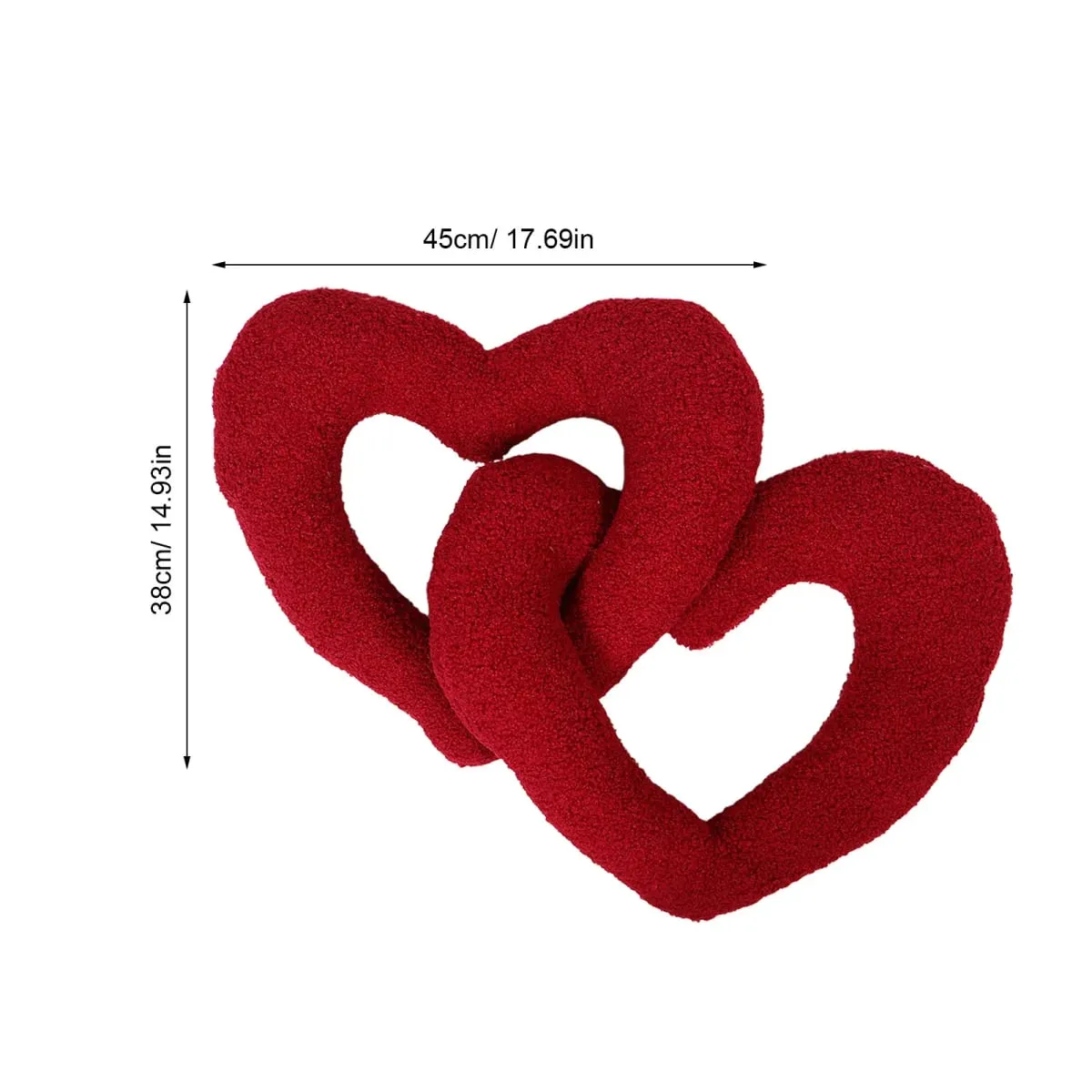 หัวใจสีแดงหมอนเบาะ Handmade Soft Love โยนหมอนตกแต่งสำหรับโซฟาข้างเตียงวันวาเลนไทน์ตกแต่งบ้านโรแมนติก — image 4