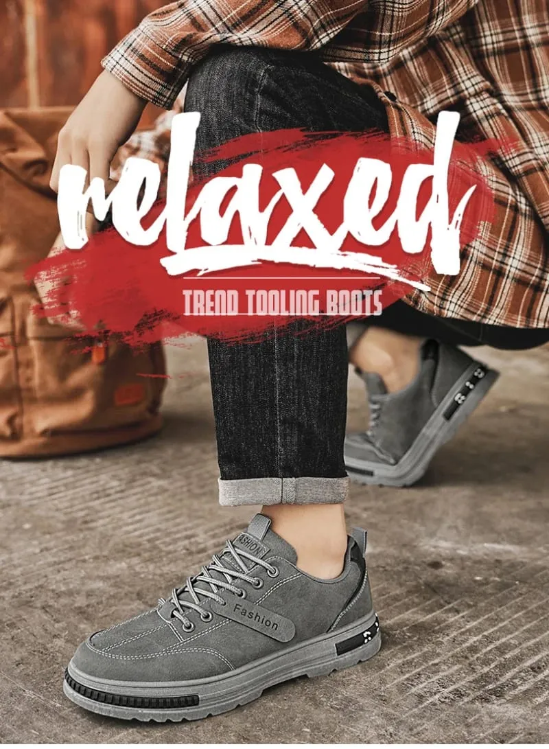 Men Autumn New Wear‑Resistant Versatile Casual Shoes Lightweight Sporty Board Shoes Trendy Work‑Safety Style Fashion Sneakers Fo — image 9