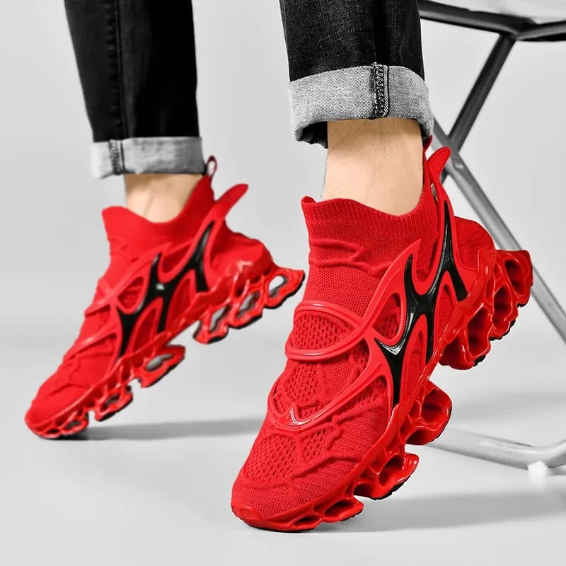 Scarpe da uomo tipo lama scarpe da corsa traspiranti con assorbimento degli urti scarpe antiscivolo per jogging tennis palestra scarpe da ginnastica casual da passeggio — image 6