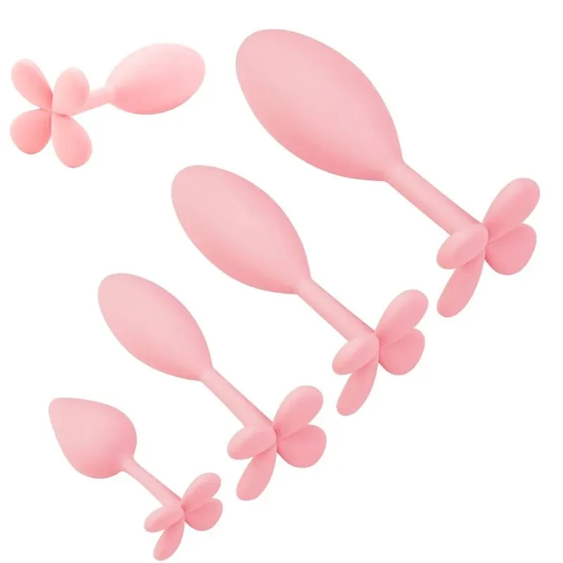 Perline anali in silicone Butt Plug Set Mini Piccolo Medio Grande Plug anale Quadrifoglio Anal Trainer Giocattolo del sesso Uomini Donne Gay — image 1