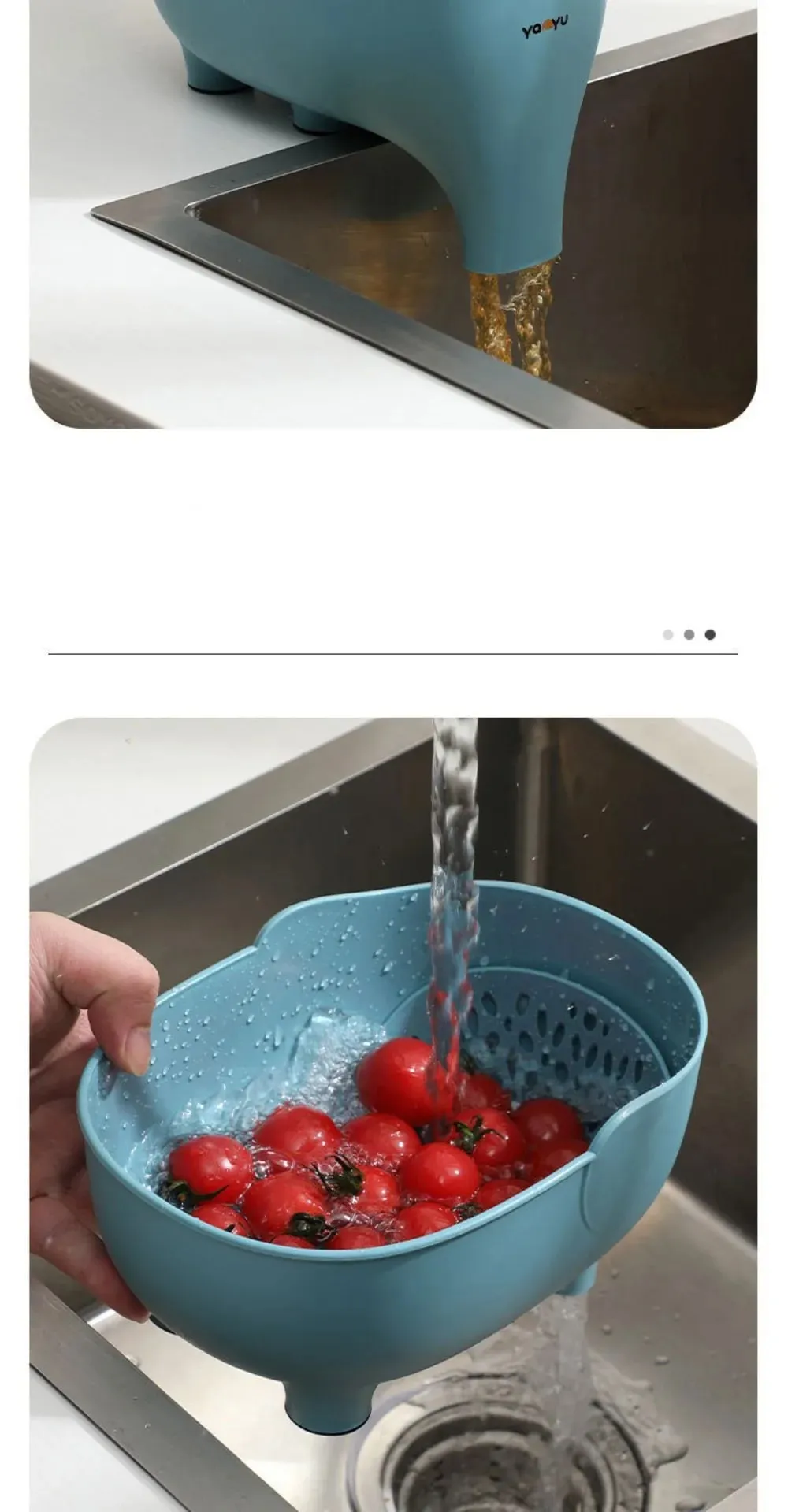 Panier de vidange en forme d'éléphant pour évier, panier de lavage de fruits et légumes, égouttoir suspendu, accessoires de rangement de cuisine polyvalents — image 9