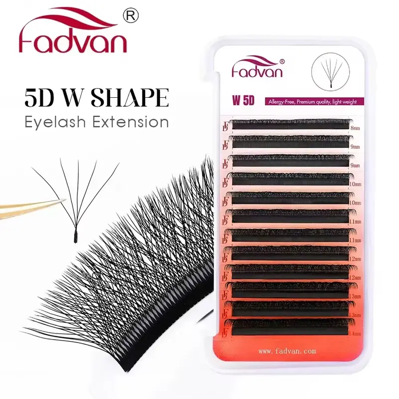 Fadvan 5D W Shape Lashes Czarny/brązowy 5D Miękkie sztuczne rzęsy z norek 12 rzędów 5D Fan Lashes Dostawca