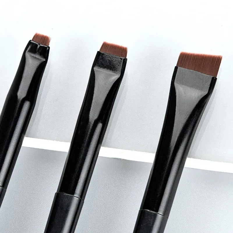 3pcs Blade Eyeliner Brush Eyebrow Brush Portable Flat Fine Eyeliner Pencil Eyebrow Contour Makeup Brush