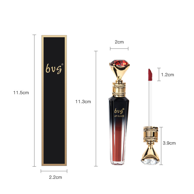 Lip Gloss Holdbar Fugtgivende Vandtæt Ikke-fadende Non-stick Cup Farve Holdbar Velvet Mat Lip Gloss Kosmetik til kvinder — image 7