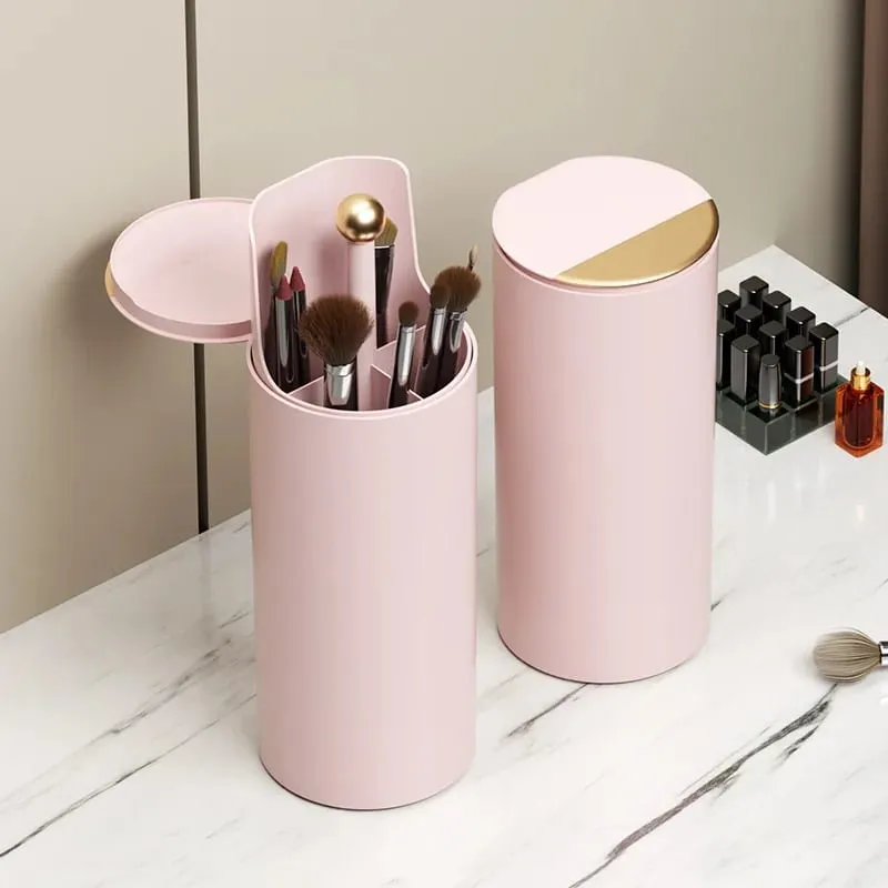 Úložný válec štětců na make-up Automatické zvednutí prachotěsné víko s automatickým otevřením pro tužky na obočí a štětce na make-up — image 1