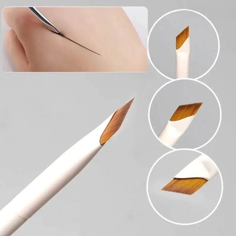1 Buah Kuas Eyeliner Pisau Peningkatan Kuas Alis Datar Sudut Halus Ultra Tipis Kuas Rias Di Bawah Mata Hadiah Kuas Detail Tepat
