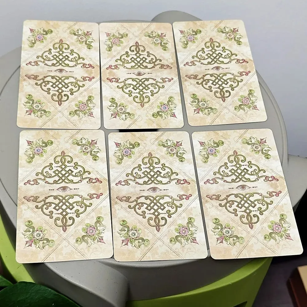 Tarotová paluba starého stylu oboustranná reliéfní 79 ks Vintage ilustrace Zvýraznění Jasná symbolika Baleno v pevné krabičce 12*7cm — image 4