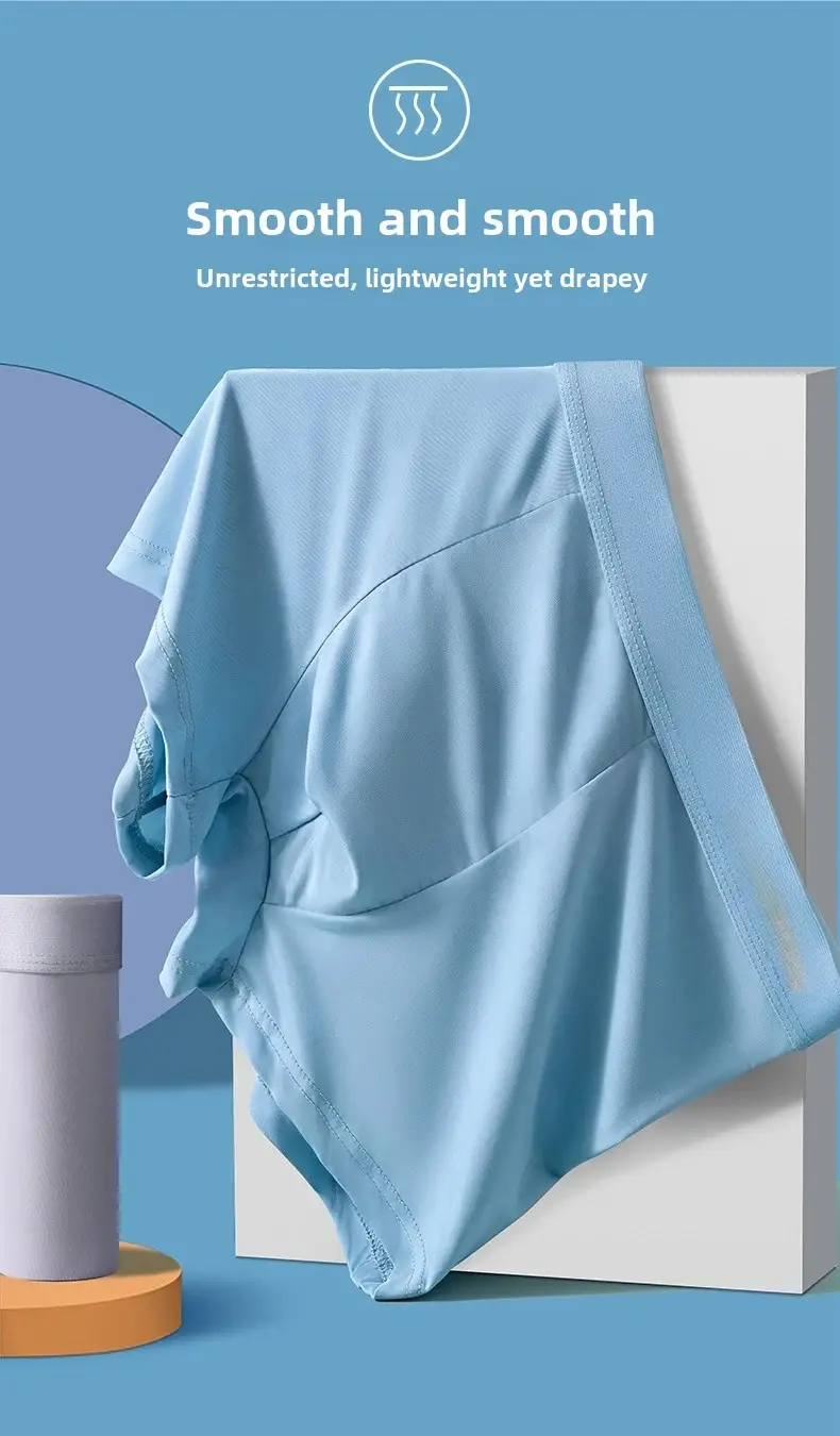 Men's Ice Silk Boxer Shorts 4/8-Pack Breathable Cooling Underwear Soft Summer Underpants Stretch Comfort L-6XL Sexy Design — image 8