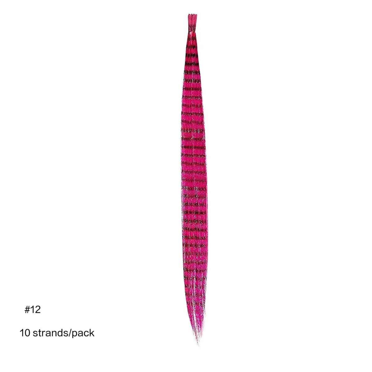 Extensions de cheveux synthétiques colorées I Tip, 10 racines/paquet, postiche 16 pouces, accessoires capillaires pour femmes et filles, utilisation quotidienne en fête — image 19