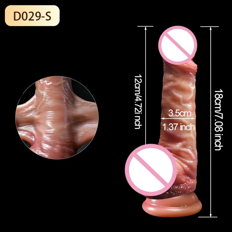Strapon Besar Zakar Realistik Dildo Kulit Gelongsor Kulup Buah zakar Dildo Dubur Faraj Palam Batang Mainan Seks Dewasa untuk Wanita