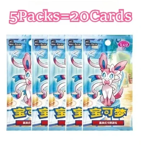 100%Original Pokemon 17.5 Eevee Booster Pack Gem Pack Vol1 2 3 4 5 Cards Pokemon PTCG Trading Gem Bag Cards Collected Toy Gift — image 8