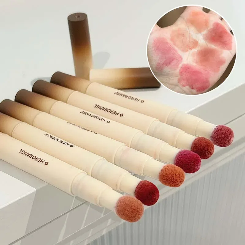 Mousse Velvet Matte Lip Tint Sponge Tip Design Creamy Non-Dry Texture Soft Foggy Finish for Natural Daily Lip Makeup — image 4