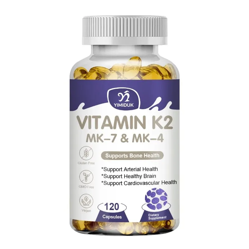Vitamina K2 (MK7 e MK4) con supplemento D3: supporta ossa forti e cervello sano e salute cardiovascolare
