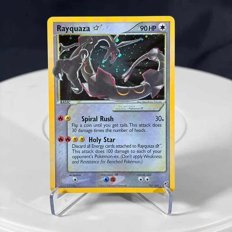 Karty proxy Seria EX Rayquaza Złota gwiazda Charizard Gengar Pikachu Hobby Hobby Kolekcje Kolekcja gier Karty Anime — image 6
