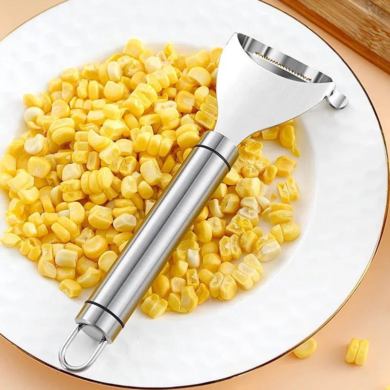 304 Stainless Steel Thresher Corn Slicer Peeler Kitchen Household Corn Cutter Fishing and Corn Peeling Practical Kitchen Tools — image 2