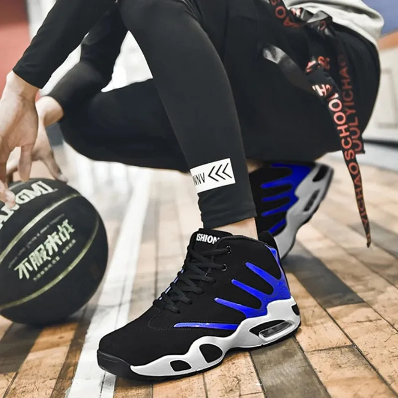 Sepatu Kets High Top untuk Pria Sepatu Basket Multifungsi Desainer Sepatu Lari Pria Bersirkulasi Sepatu Pria Fashion Kualitas Tinggi — image 4