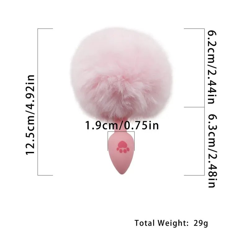 4 ขนาดสีชมพูน่ารัก Cat's PAW พิมพ์ซิลิโคน Anal Plug Soft TAIL BUTT Plug ผู้ใหญ่เกม Anal ลูกปัดเร้าอารมณ์ COSPLAY เพศของเล่นสำหรับผู้หญิง