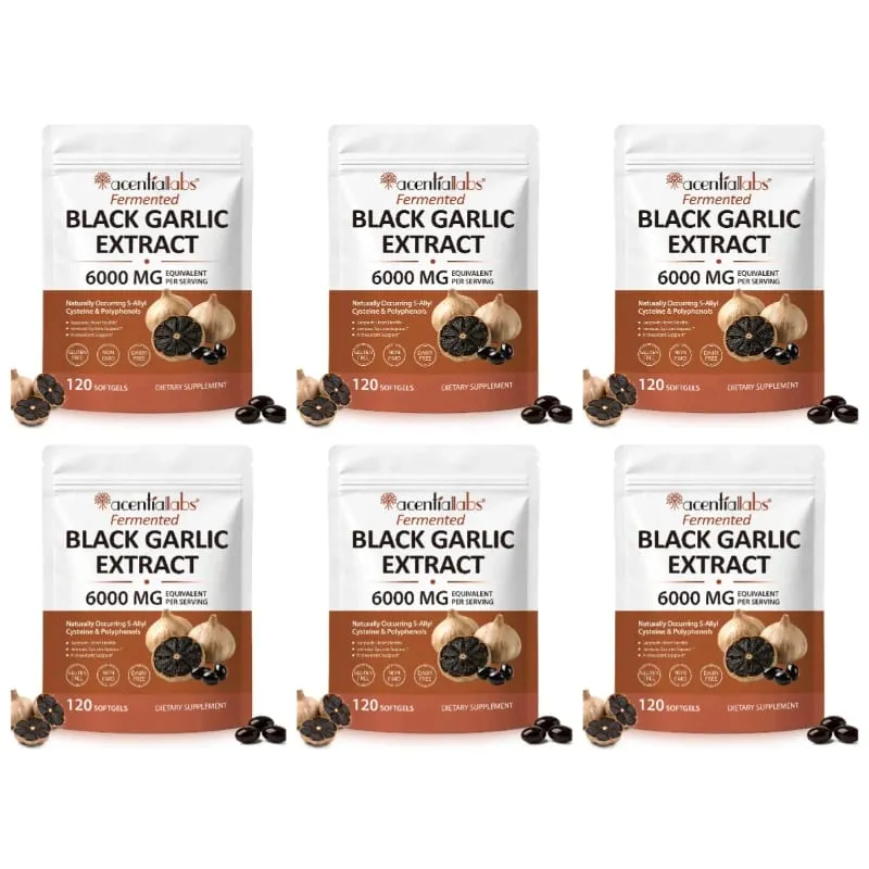 Estratto di aglio nero Softgel 600 mg Concentrato 10:1 per il benessere del cuore Supporto immunitario Equilibrio digestivo Vitalità 120 conteggi — image 10